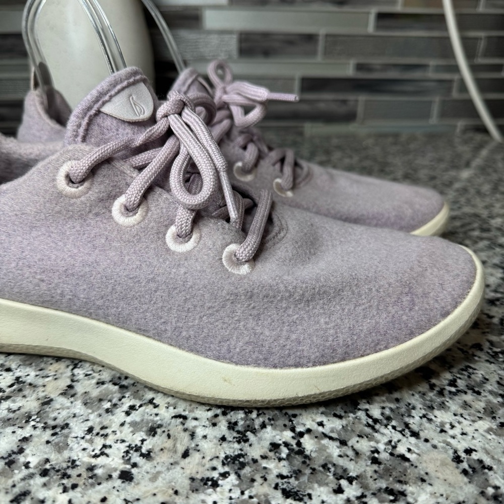 Allbirds Savana Dawn Light Purple Wool Runners Lace Up Low Top Sneaker Size 8 - Picture 5 of 11